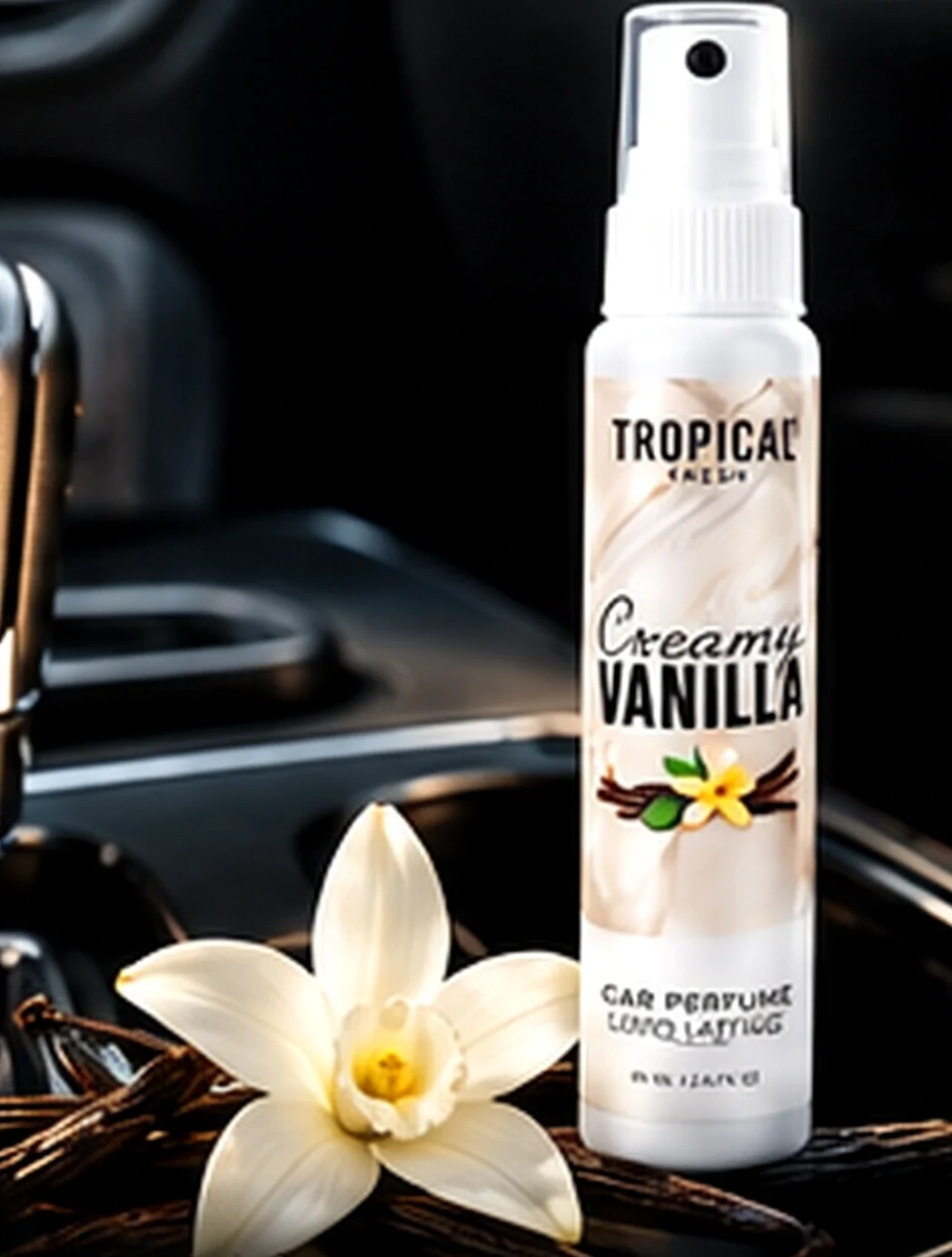 Tropical Fresh Creamy Vanilla autogeur 60 ml bij de middenconsole