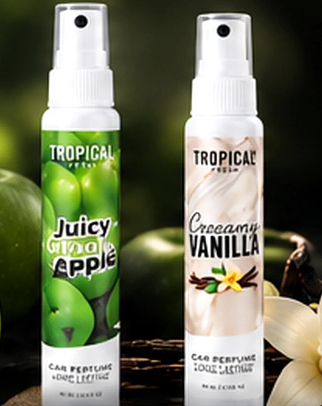 Creamy Vanilla en Juicy Green Apple van Tropical Fresh, beide 60 ml