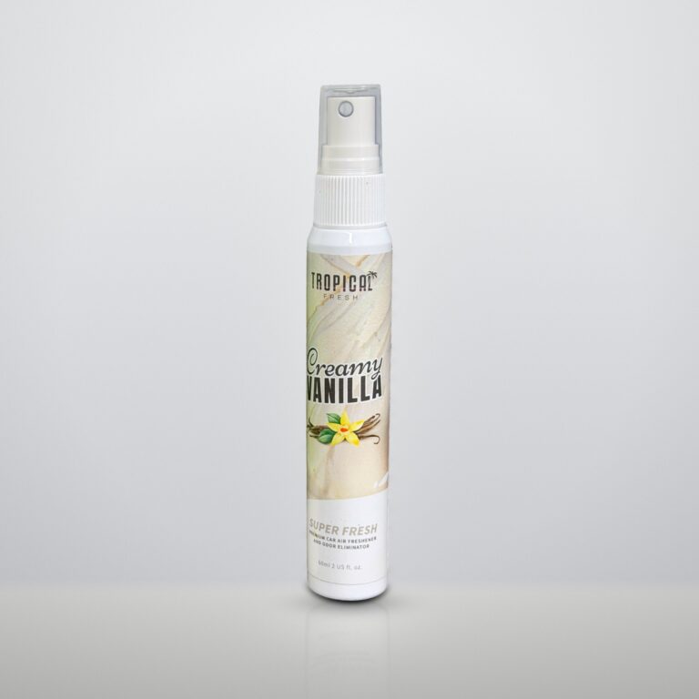 Flesje Creamy Vanilla autoparfum spray van 60 ml, een warme geur voor de koude maanden